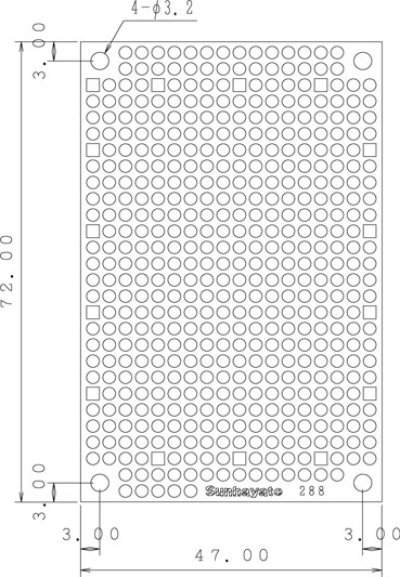 画像1: ユニバーサル基板47mm×72mm