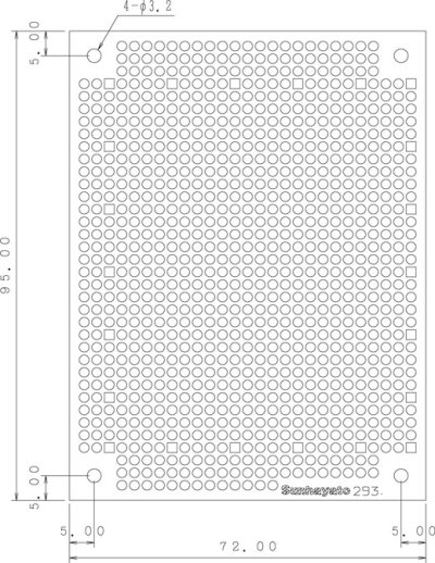 画像1: ユニバーサル基板72mm×95mm