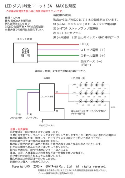 画像1: LEDダブル球化ユニットMAX３A