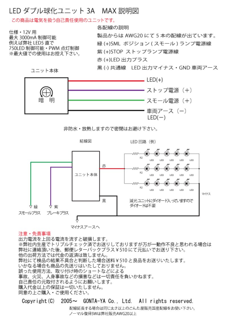 画像1: LEDダブル球化ユニットMAX3A