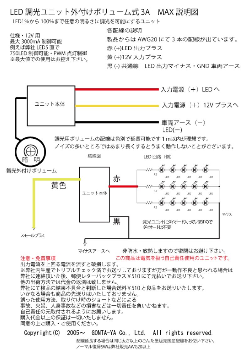 画像3: LED調光ユニット外部ボリューム付き