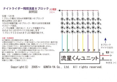 画像1: ナイトライダーLED残光流星ユニット