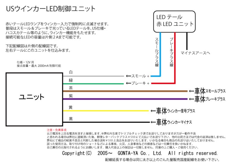 画像2: US赤ウインカーテールLED制御ユニット12V車用左右セット (2)