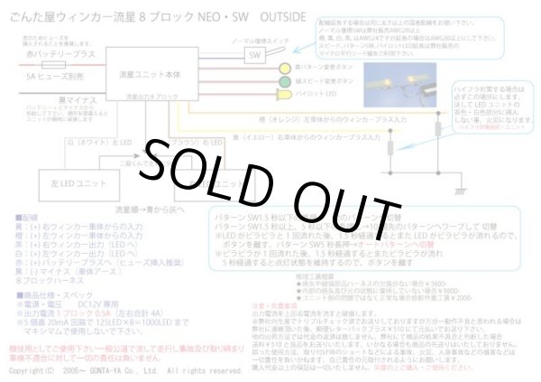 画像4: 流星くんウィンカー115パターン　8ブロック　外スイッチ仕様新古品 (4)