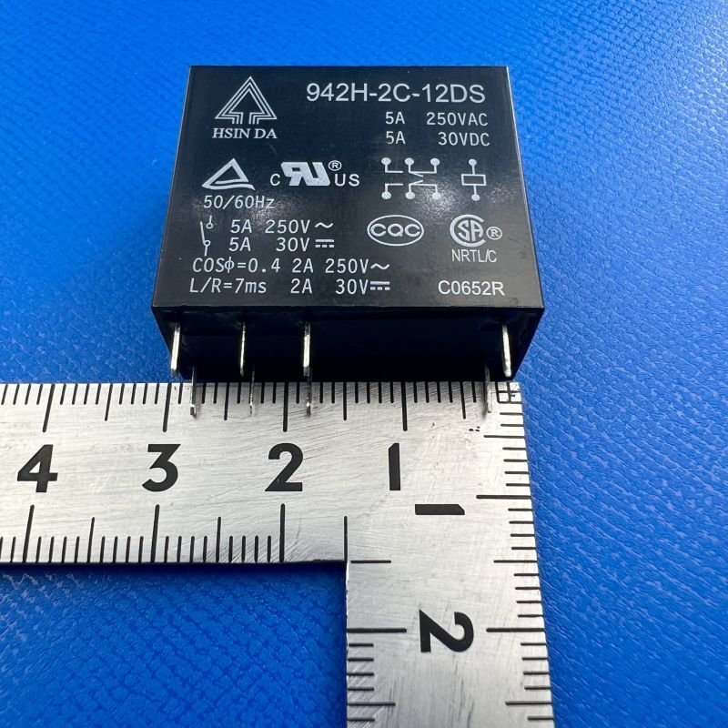 画像2: 12V小型パワーリレー接点容量5A 2回路 942H-2C-12DS (2)