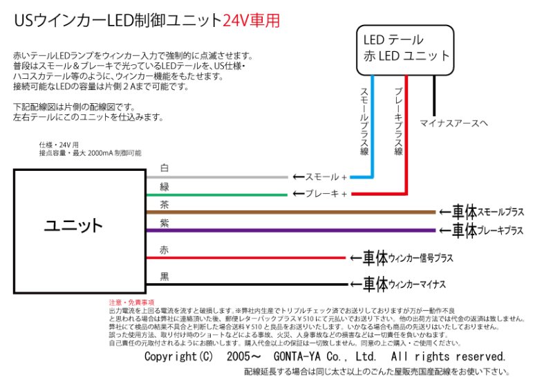 画像3: US赤ウインカーテールLED制御ユニット24V車用左右セット (3)
